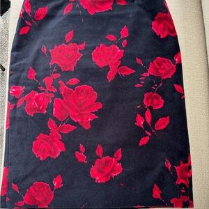 Talbots velvet straight skirt